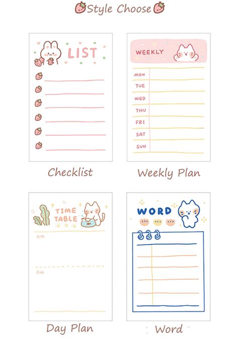 Kawaii Cute Checklist Template